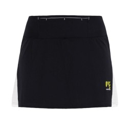 Женская беговая юбка Karpos Lavaredo Run Skirt чёрная с белым